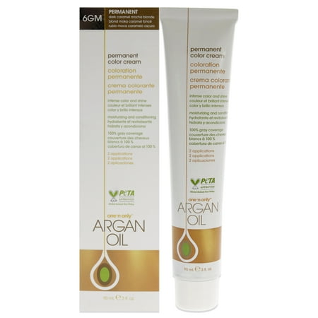 Argan Oil Permanent Color Cream - 6GM Dark Caramel Mocha Blonde