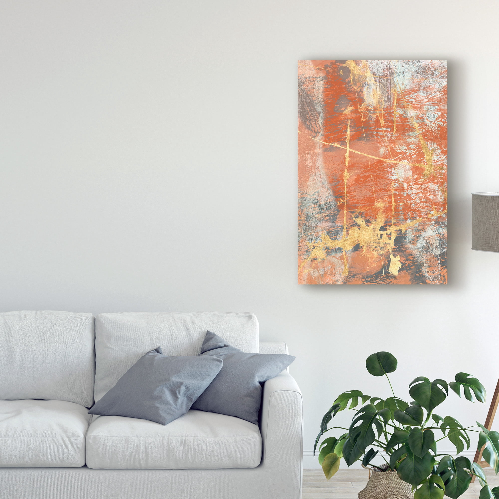 Trademark Fine Art 'Terre Cotta Lace I' Canvas Art by Jennifer Goldberger