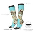 thumbnail image 4 of Balery World Travel Line Icons Map Calcetines novedosos Calcetines deportivos Calcetines hasta la rodilla Calcetines de algodón Calcetines originales y geniales, 4 of 6