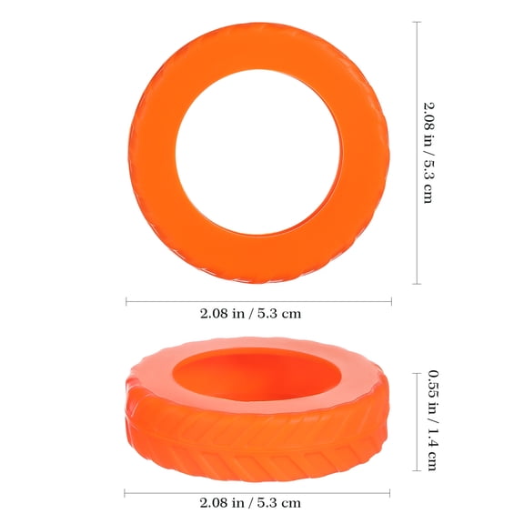 LOLIPPYY Orange Luggage Wheel Protector Covers for Travel Suitcases
