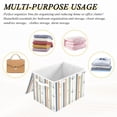 thumbnail image 6 of Yayeee Collapsible Cube Storage Bin with Lid Fabric Closet Decorative Basket with Handles, Nautical Pattern, 6 of 7