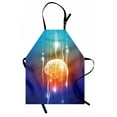thumbnail image 1 of Fantasy Apron Stream of Binary Digits Leaking from Abstract Brain Mental Creativity Theme Print, Unisex Kitchen Bib Apron with Adjustable Neck for Cooking Baking Gardening, Multicolor, by Ambesonne, 1 of 3