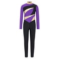 thumbnail image 3 of vastwit Justaucorps de Gymnastique Rythmique à Manches Longues pour Garçons et Filles Combinaison de Danse une Pièce Violet 12, 3 of 6