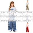 thumbnail image 3 of Karoyedx Summer Clothes for Girls Tween Girls Clothes 2 Piece Outfit Long Sleeve Top + Wide Leg Pants Fall Winter Clothing Set Blue Size,7-8 Years, 3 of 7