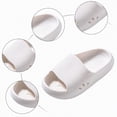 thumbnail image 6 of NIEWTR Kids Unisex Minimalist Solid Slides Sandals - Lightweight Summer Shower Shoes, Non-Slip Slip-On Slippers for Boys Girls Home Use(A-White,12), 6 of 6