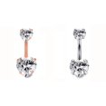 thumbnail image 4 of Heart Piercing Navel Surgical Belly Button Navel Piercing Ombligo Belly ring, 4 of 7