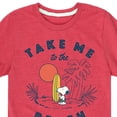 thumbnail image 3 of Peanuts - Take Me To The Beach - Toddler And Youth Short Sleeve Graphic T-Shirt, 3 of 6