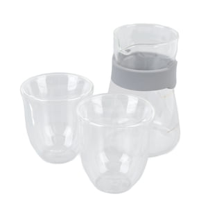 Cafetière en verre, ensemble de cafetière en verre transparent pour la maison