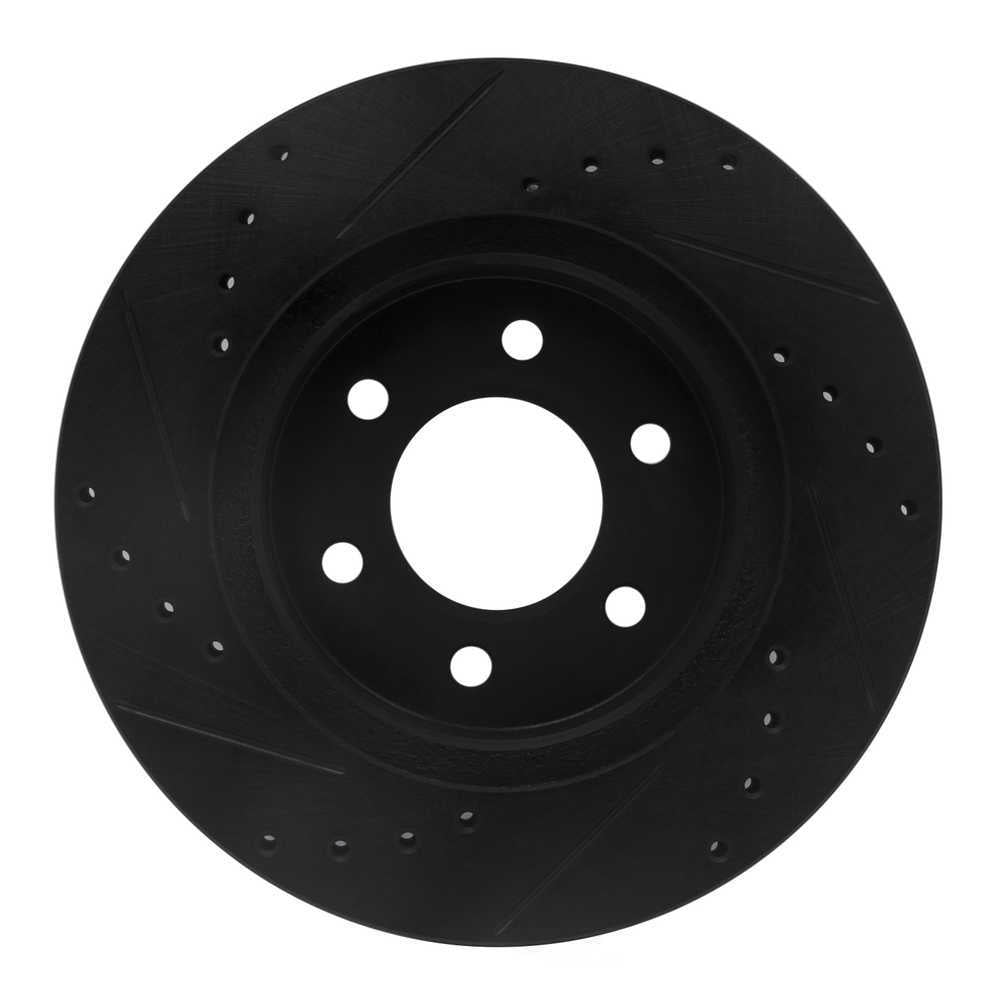 Dynamic Friction Company 633-40069R DFC Brake Rotor - Drilled And Slotted - Black
