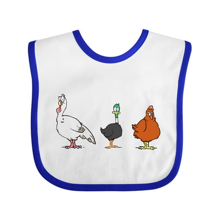 

Inktastic Thanksgiving Turkey Duck Chicken Turducken Boys or Girls Baby Bib