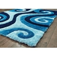 thumbnail image 3 of United Weavers of America Veria Cissa Shag Swirl Shag Contemporary Area Rugs, Blue, 3 of 5