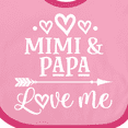 thumbnail image 4 of Inktastic Mimi and Papa Love Me for Grandchild Boys or Girls Baby Bib, 4 of 4