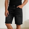 thumbnail image 2 of Viadha Mens Cargo Jean Shorts Casual Workwear Regular Fit Denim Shorts 5 Inch Summer Short Pants with Pockets, 2 of 9