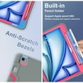 thumbnail image 6 of ELEHOLD for iPad Air 11 Inch Case 2024 Release, iPad Air 11 (M2) Case with Pencil Holder and Kickstand, Heavy Duty Shockproof Protective Cover,Gray+Rose, 6 of 7