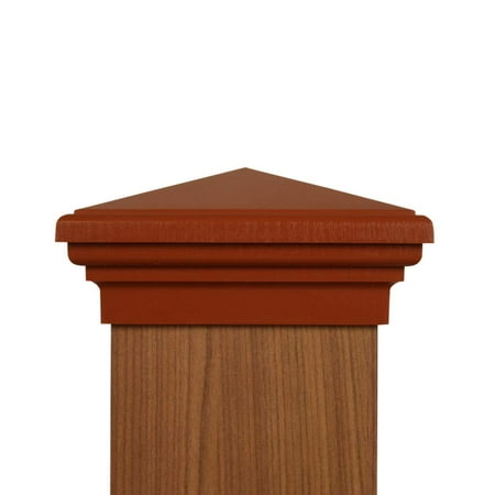 - 6x6 (Nominal) Cedar Color Pyramid Post Cap