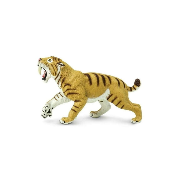 Safari Ltd. Smilodon Figurine - 4" Sabre-Toothed Tiger Figure - Educational Toy for Boys, Girls, and Kids Ages 3 