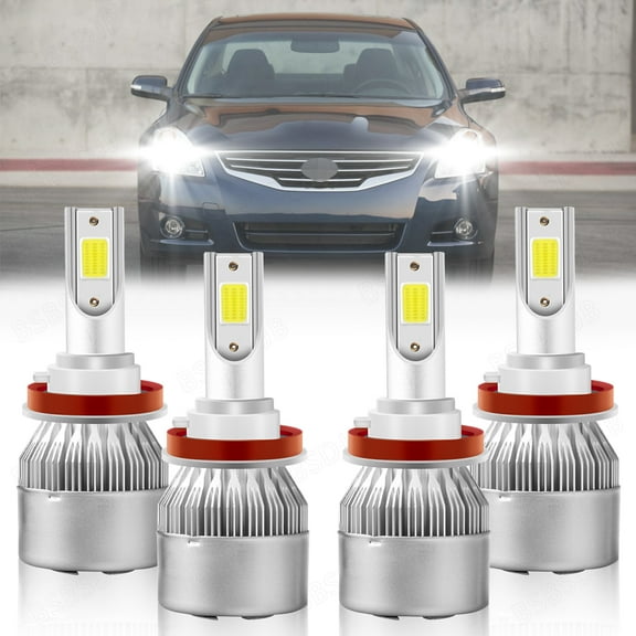 For Nissan Altima 2007-2018 Combo H11 H11 LED Headlight High Low Beam Bulbs 4x