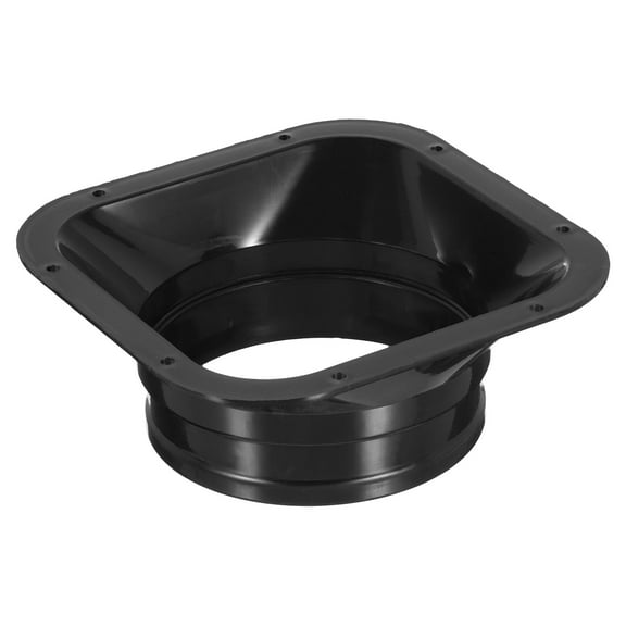 Uxcell 5" Duct Connector Flange, PP Dryer Vent Wall Plate Square to Round for Air Heating Cooling Ventilation