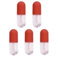 thumbnail image 1 of Tubo de plástico transparente con relleno repetible vacío, contenedor de lápiz labial líquido elegante, botella redonda para muestra de brillo de labios, herramienta de viaje, 4,5 Ml, 1 of 5