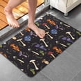 thumbnail image 3 of Red Mushroom Flower Black Pattern Bathroom Rugs Mat,Non Slip Microfiber Bathroom Rug,Rubber Backing,Soft Bathroom Mats for Bathroom Floor,Tub and Shower,20x32in(50x80cm), 3 of 4