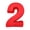 NO. 2, variant on Farfi Flexible Cake Mold Non-stick Silicone Clear Texture 3D Numbers Baking Mold Home Decor (NO. 10,Red)