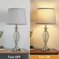 thumbnail image 6 of NATYSWAN Table Lamps Set of 2 for Bedroom, Bedside Lamps with USB C+A Ports&Spiral Cage Base,Modern Night Stand Lamps for Living Room,Bulbs Included, 6 of 8