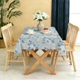 thumbnail image 5 of Rectangular Tablecloth 60x84 Inch – Waterproof Polyester Printed Table Cover, Wrinkle Resistant, Washable for Kitchen & Dining, Floral Flowers Theme, 5 of 6