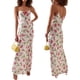 thumbnail image 3 of Vestido De Tirantes Finos Vestido de tirantes de espagueti para mujer Vestido sin espalda con estampado de tulipán Lady Sexy Maxi (Blanco S) Ygjytge para Mujer Blanco T M, 3 of 9