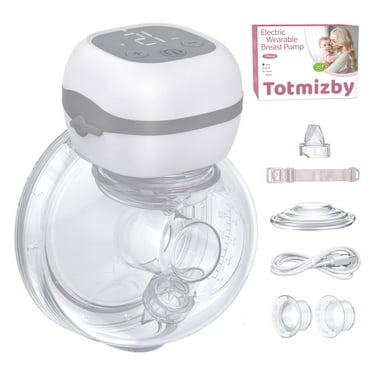 Totmizby Hands-Free Wearable Breast Pump,Electric Breast Pump with 3 Mode & 12 Levels,Portable and Low Noise-17/19/21/24mm Flange,1 Pack(Gray)