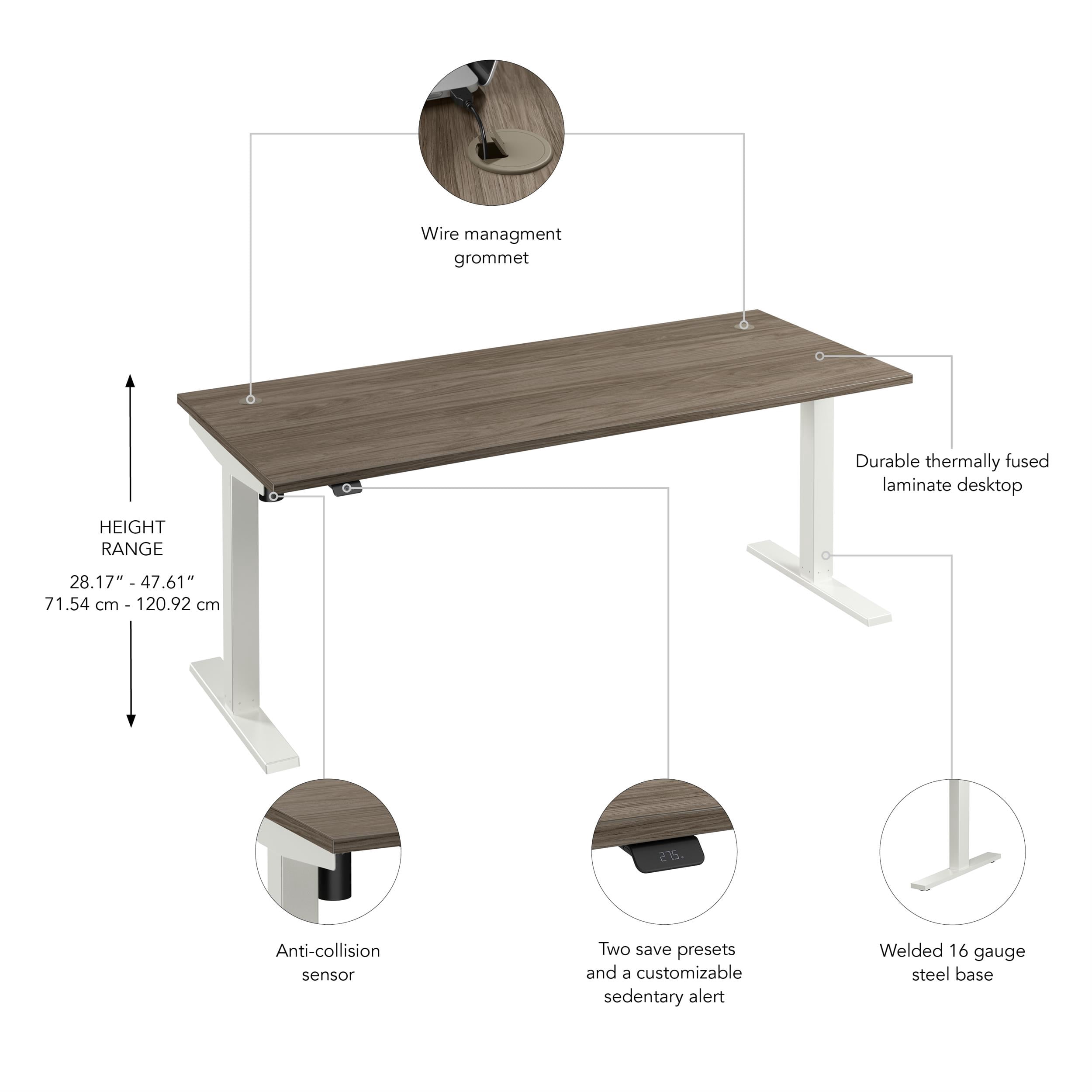Move 40 Series 72W Adjustable Standing Desk in Modern Hickory - Engineered Wood