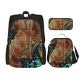 thumbnail image 1 of Balery Vintage Butterfly Green Mochila escolar 3 en 1 para niños: mochila resistente con lonchera térmica y estuche para lápices. Mochila escolar para niños y niñas., 1 of 7