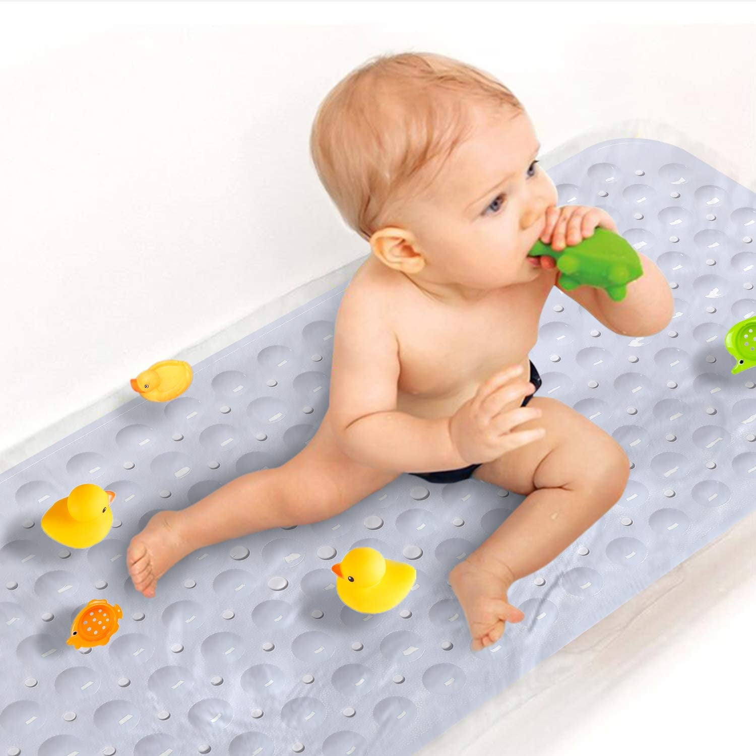 Baby Bath Mat Non Slip Extra Long Bathtub Mat for Kids 40 X 16 Inch
