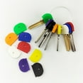 thumbnail image 3 of Visland 32 Pcs Plastic Key Covers Tags Soft Rubber Key Identifiers Standard Flat Organization House Key Colorful Key Toppers, 3 of 8