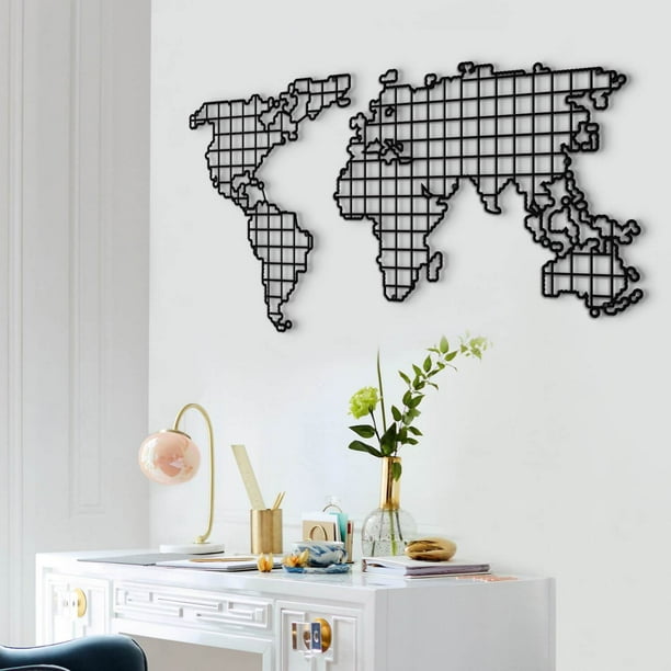 19++ Finest World map metal wall art images info