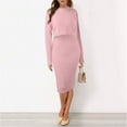 thumbnail image 5 of Women Knitted Dress Two Piece Suit Pullover Top And Dress Bodycon 2 Piece Set Midi Dress Knitted Dress Set Women Gown Dress Lightweight Summer Dresses plus Size Long Satin Dress for Women Mesh Swim, 5 of 5