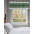 thumbnail image 3 of Sage Green Ombre Stripe Curtain Valances for Windows, Farmhouse Striped Gradient Kitchen Valance Window Treatment, Light Filtering Block Curtains for Bathroom/Bedroom/Living Room 60'' x 18'', 3 of 9