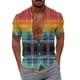 thumbnail image 1 of Camisas Y Playeras Moda para hombre y ocio 3D Impresión digital Botón Solapa Camisa de manga corta Tops (Green, 4XL), 1 of 4