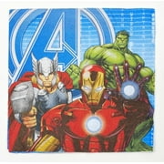 Marvel Avengers Hulk Iron Man & Thor Large Disposable Party Napkins - Pack of 16
