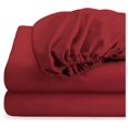 RV King Fitted Sheet Burgundy Fitted Bottom Sheets 12 Inch Deep