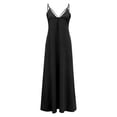 thumbnail image 7 of YABCSAZ Women's Maxi Dress Casual Sleeveless V Neck Sundress Solid Color Loose Fit Flowy Summer Beach Vacation Plus Size Long Dress for Women, 7 of 7