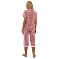 thumbnail image 7 of MINTREUS Womens Pajamas Short Sleeve Sleepwear Tops and Capri Pants Pjs Print Pajama Sets S-2XL, 7 of 7