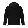 thumbnail image 4 of Maoxin Mens Jacket Men's Casual Loose Fitting Workwear Long Sleeved Hooded Jacket Long Sleeve Hooded Casual Outwear Jackets Jackets for Men , Black , L, 4 of 5