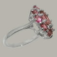 thumbnail image 3 of LBG British Made 9k White Gold Natural Pink Tourmaline Womens Promise Ring - 33 size options - Size 4.5, 3 of 6