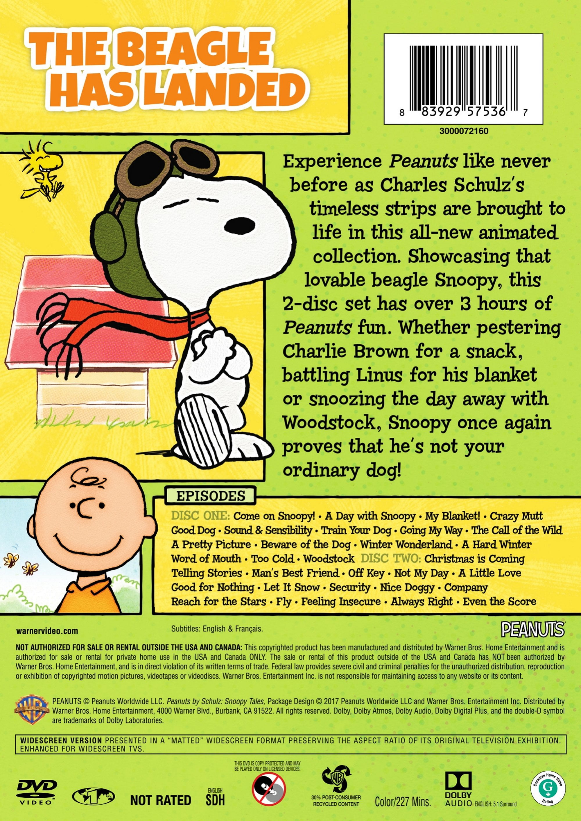 SDS Peanuts by Schulz Snoopy Tales DVD Animated Family