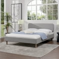 thumbnail image 4 of Jennifer Taylor Home Diego Low Upholstered Platform Bed, Queen, Light Grey Polyester, 4 of 9