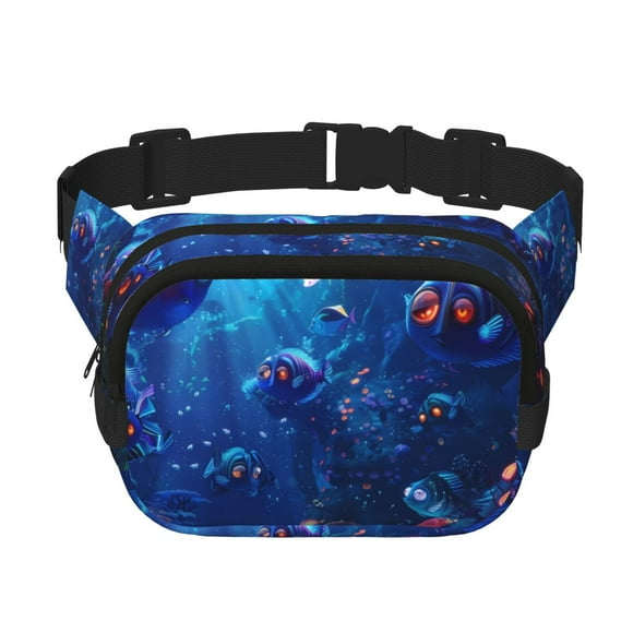 Gaeub Deep Sea Glowing Fishes print Collapsible Cooler Bag Insulated,Leakproof Food Bag for Hot or Cold Food Delivery,Travel Insulated Bag, or Beach Cooler Bags