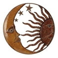 thumbnail image 1 of Déco 79 Décor Mural Sun Moon en Métal, 21 Pouces, 1 of 1