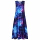 thumbnail image 2 of Vestido de mujer con estampado de estrellas, ropa de verano, vestido largo sin mangas de algodón, azul, 5XL Speravity AP002209-16, 2 of 7