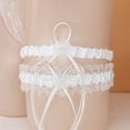 thumbnail image 2 of Wedding Bridal Legs Garter Set Bridal Garters Lace Belt Blue, 2 of 5