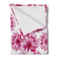 thumbnail image 2 of Watercolor Soft Flannel Fleece Blanket, Abstract Floral Arrangement Peonies Pattern Botany Themed and Nature Inspired, Cozy Plush for Indoor and Outdoor Use, 50" x 60", Pink Magenta, by Ambesonne, 2 of 5